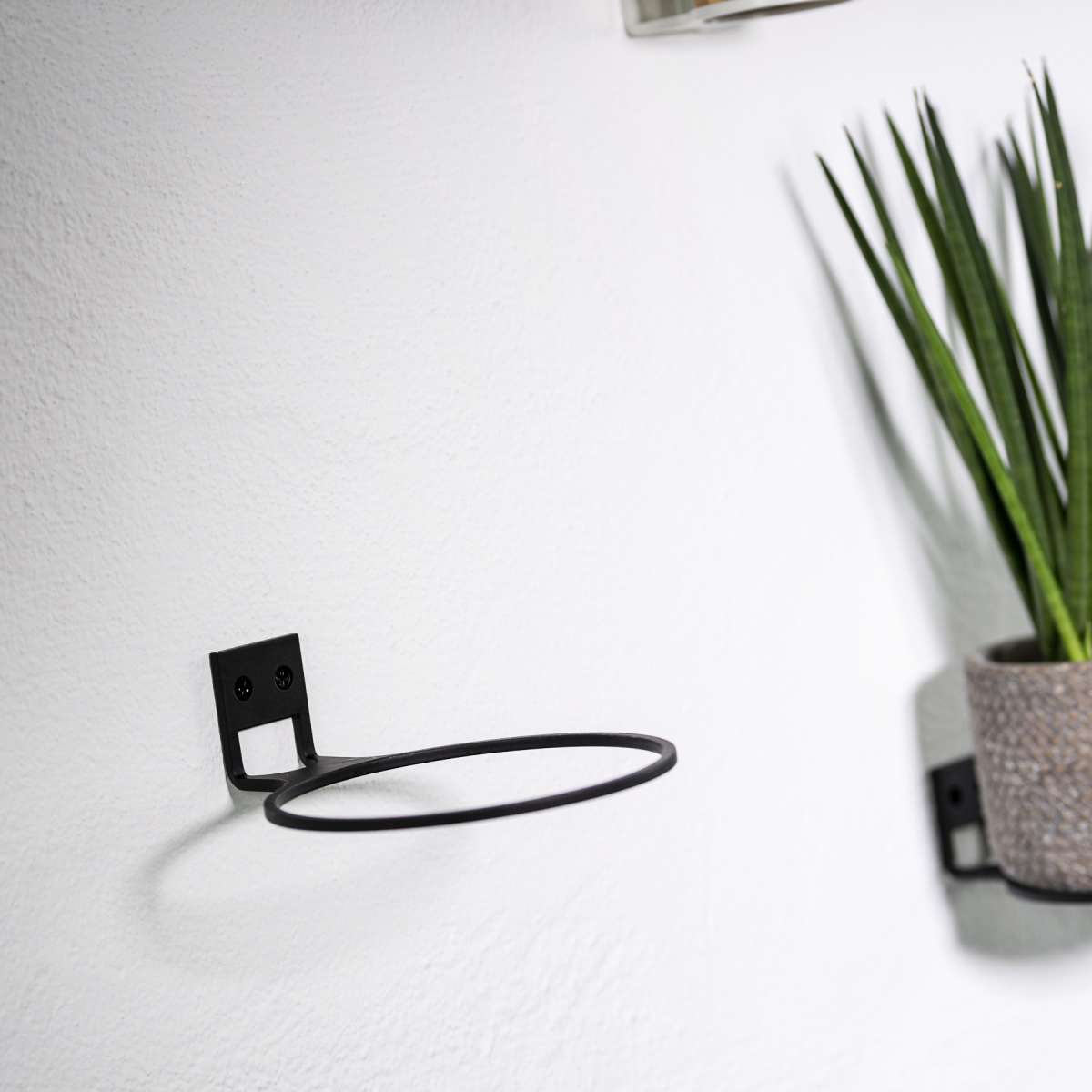 Schwarzer Metall-Pflanzenhalter Zur Wandmontage – Faltbar, 20,3 Cm (8 Zoll), Für Töpfe